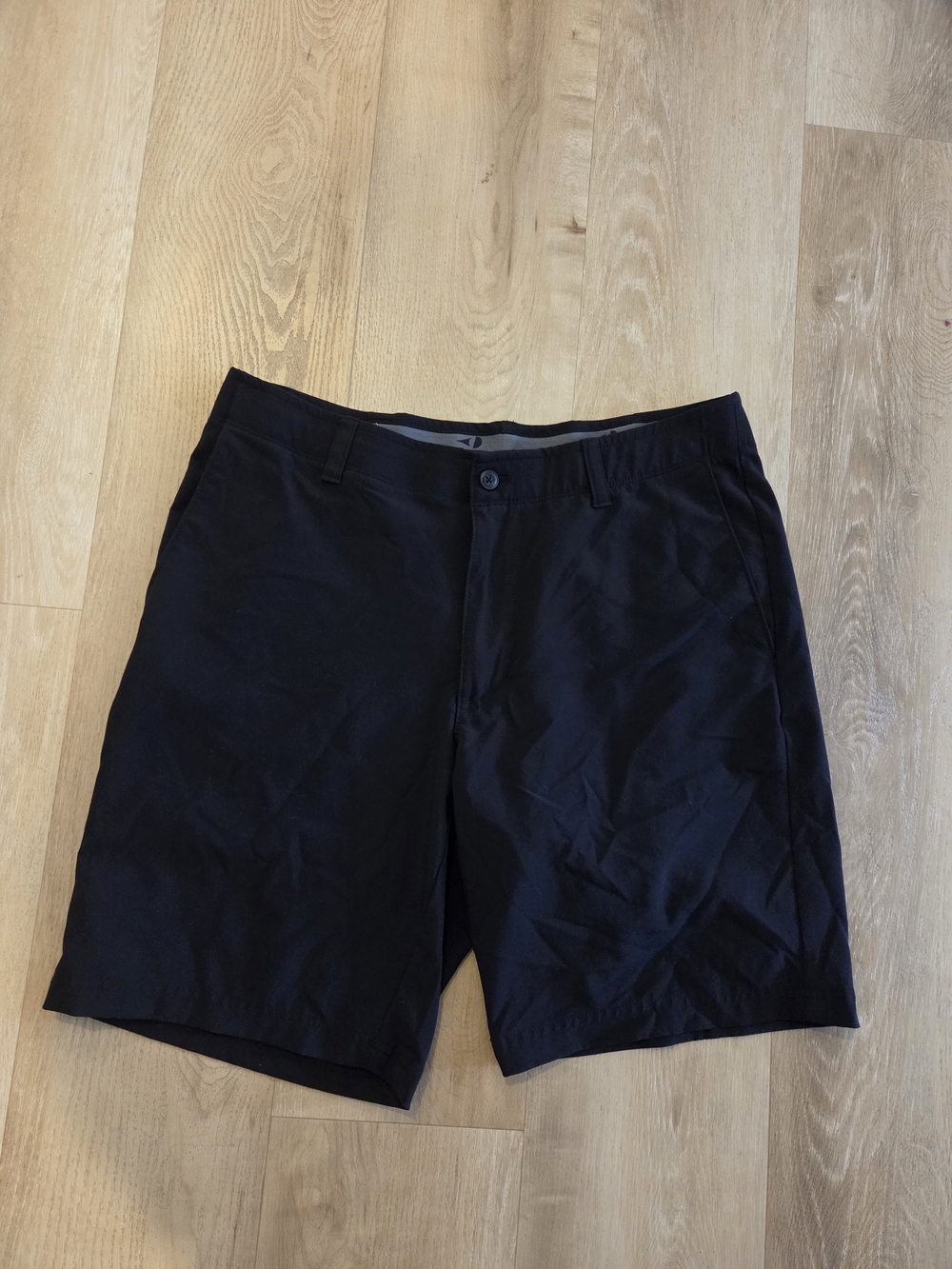 Grand Slam Men's Black Flat-Front Performance Shorts